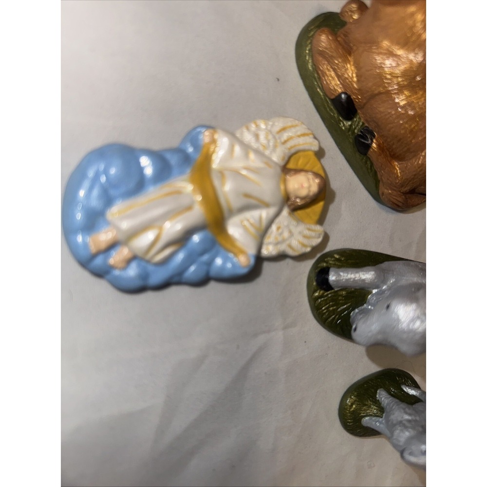 Nativity Set Hand Painted Ceramic 13 Pieces‎ Vintage - Picture 7 of 7